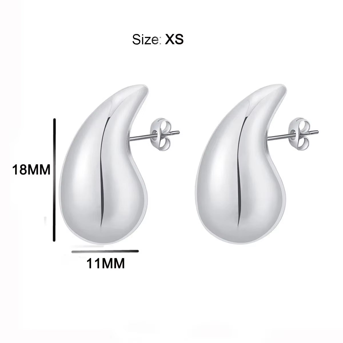 2024 New Trendy Plate Gold Color Chunky Waterdrop Dupes Drop Earrings for Women Personality Glossy Teardrop Earring Jewelry Gift