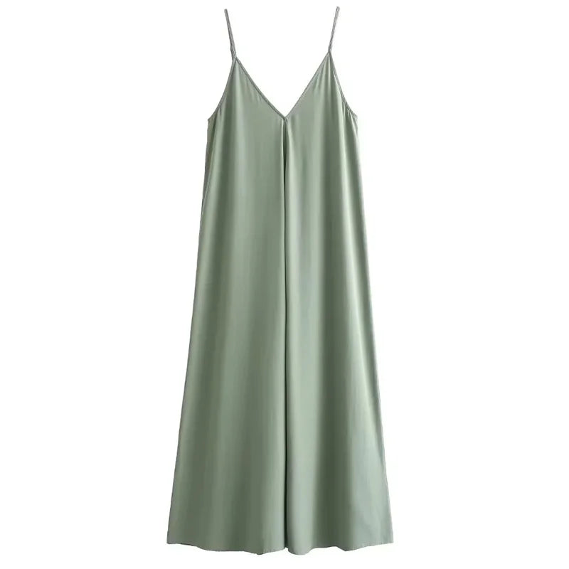 Slip Dress Women 2024 Summer Women'S Loose Dresses Sleeveless Thin Straps Black Long Dresses Backless Beach Holiday Dresses