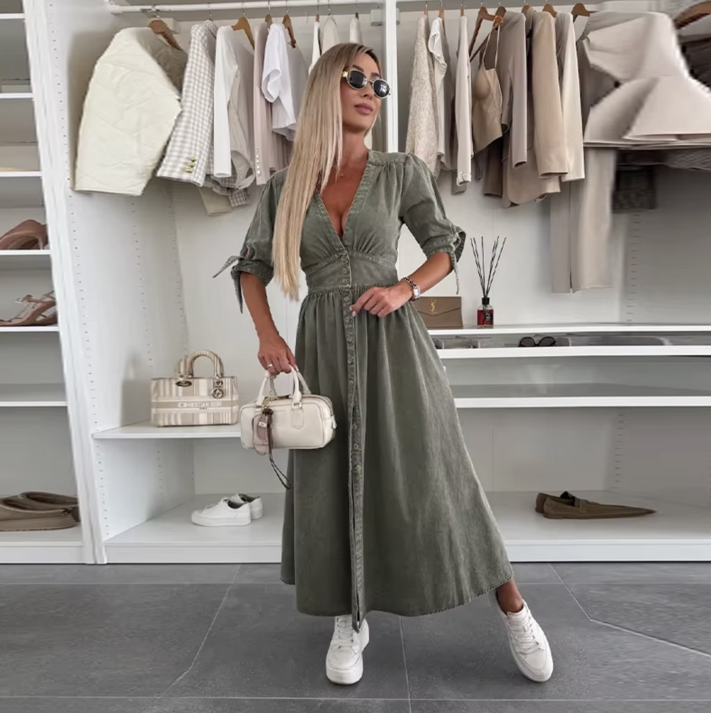 Diana™ | Cinch Denim Dress