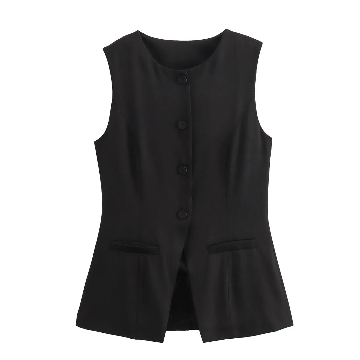 2024 White Sleeveless Vest Women Button Summer Vests for Women Jackets Pink Vest Top Women Streetwear Women'S Tailored Vest