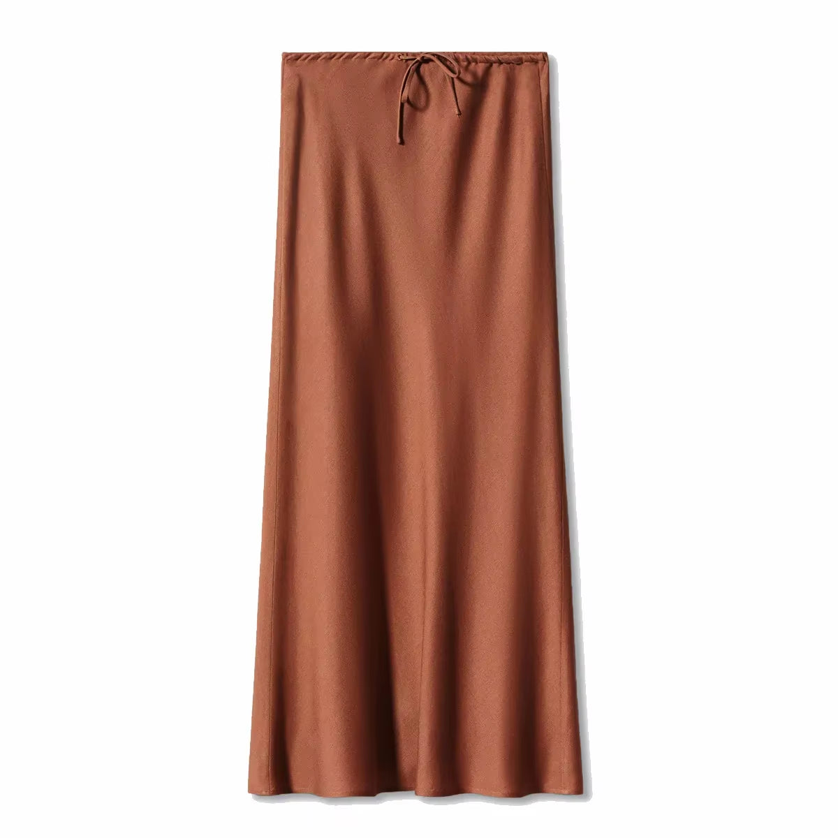 Grey High Waist Skirts for Women Fashion Temperament Elegant Black Satin Skirt Classics Versatile Slim Long Skirt Summer New