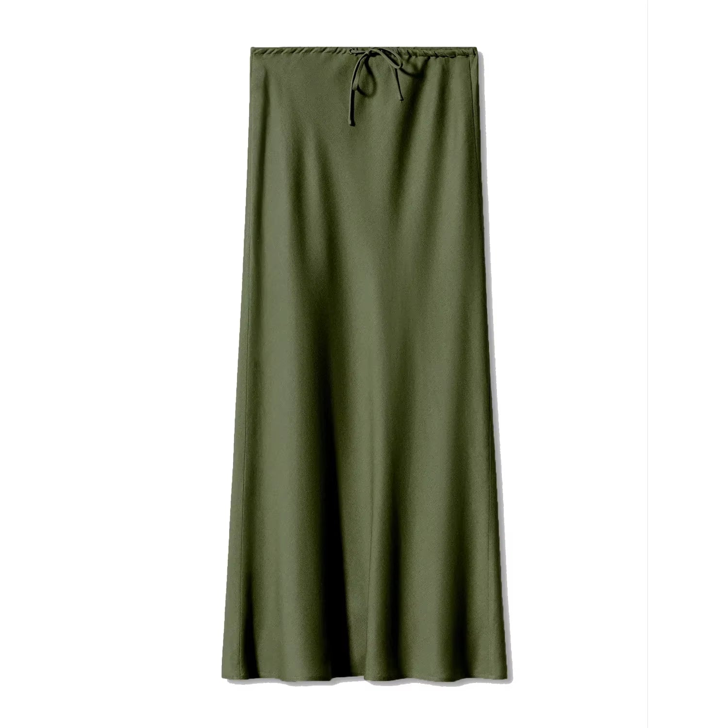 Grey High Waist Skirts for Women Fashion Temperament Elegant Black Satin Skirt Classics Versatile Slim Long Skirt Summer New