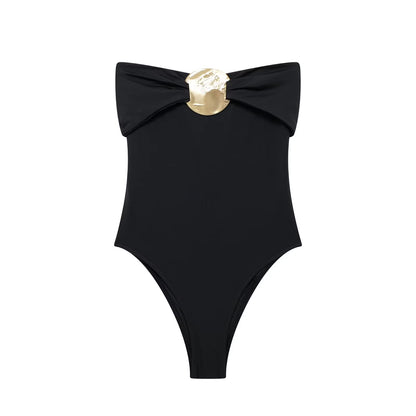 Women'S 2024 Summer Metallic Jumpsuit Solid Color Sexy Women'S Sleeveless Backless Jumpsuit Pleated Beach Party Jumpsuit