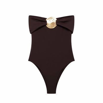 Women'S 2024 Summer Metallic Jumpsuit Solid Color Sexy Women'S Sleeveless Backless Jumpsuit Pleated Beach Party Jumpsuit