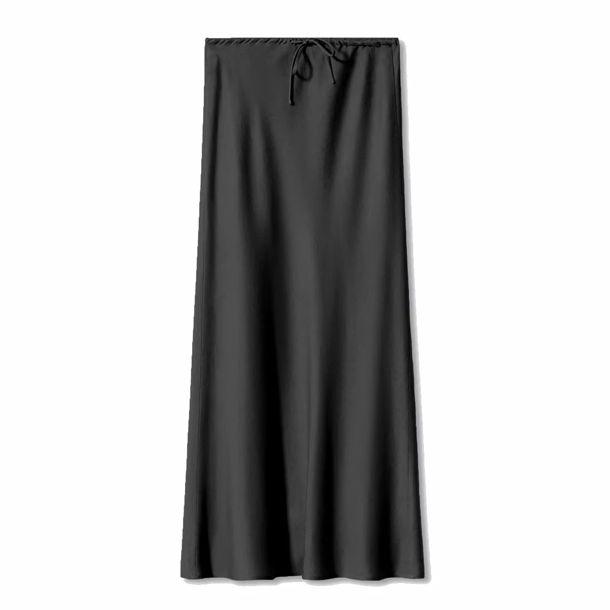 Grey High Waist Skirts for Women Fashion Temperament Elegant Black Satin Skirt Classics Versatile Slim Long Skirt Summer New