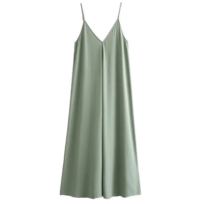 Slip Dress Women 2024 Summer Women'S Loose Dresses Sleeveless Thin Straps Black Long Dresses Backless Beach Holiday Dresses
