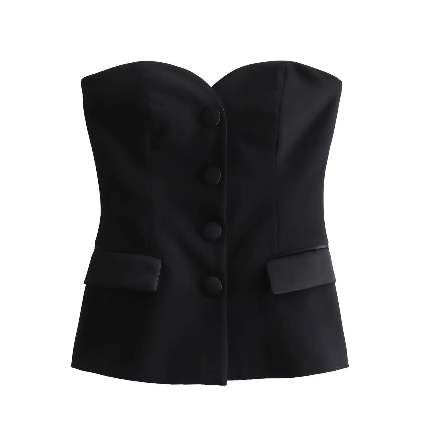 Black White Crop Top Women off Shoulder Corset Tube Tops Woman 2024 Summer Backless Vest Top Sexy Strapless Tank Top