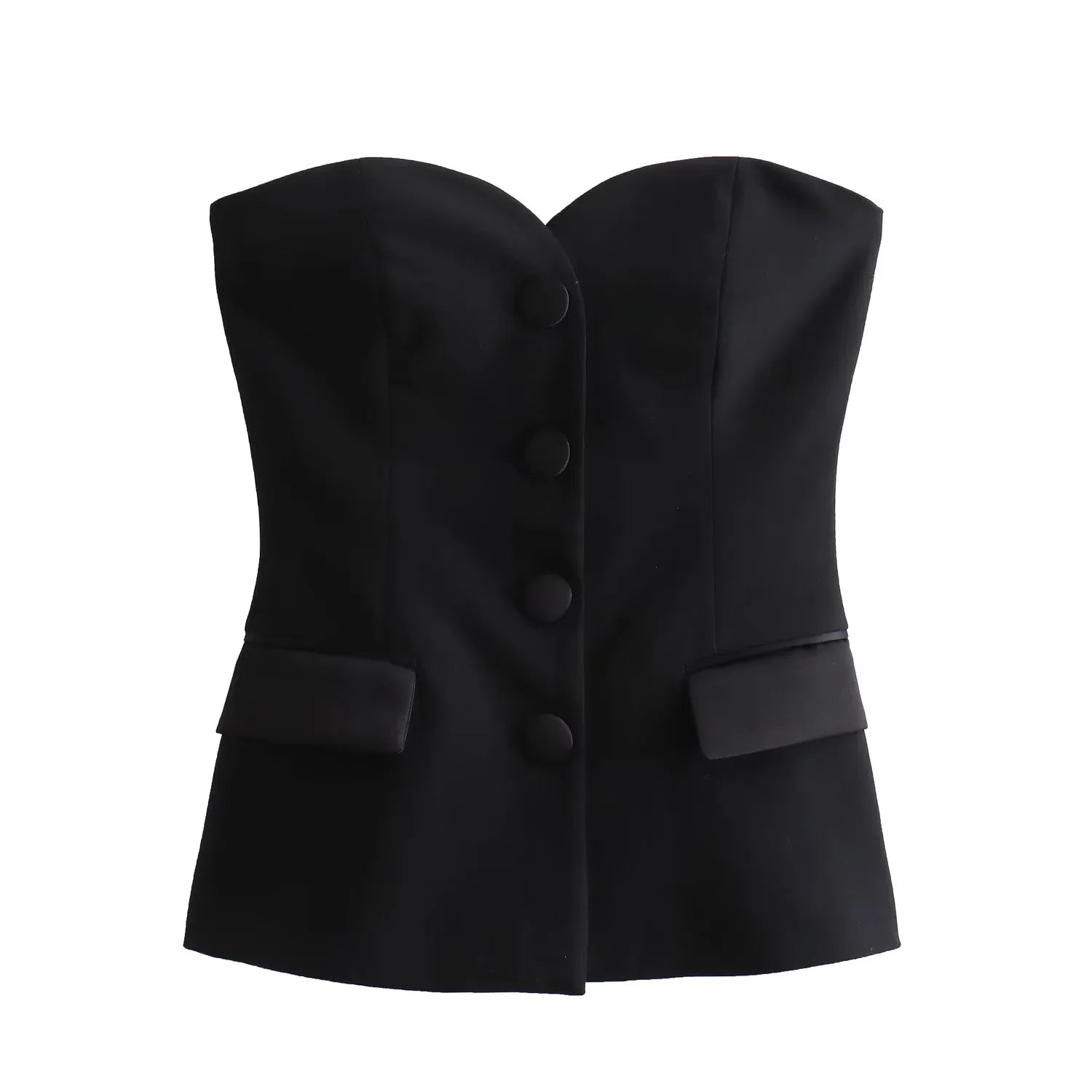 Black White Crop Top Women off Shoulder Corset Tube Tops Woman 2024 Summer Backless Vest Top Sexy Strapless Tank Top